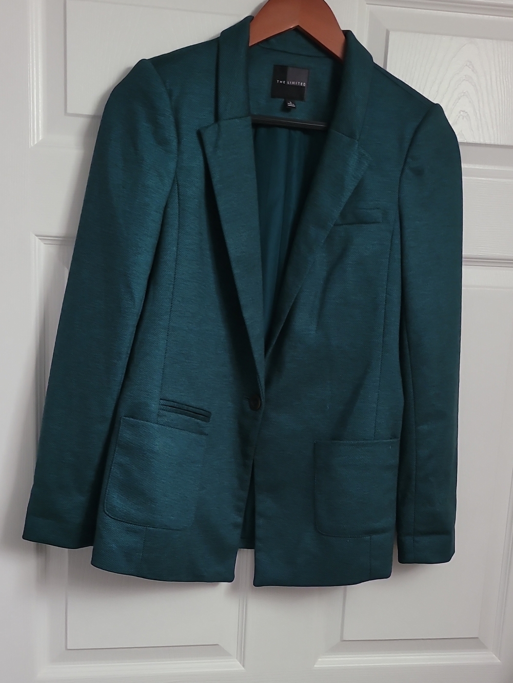 The Limited Teal Blazer with Notched Lapel